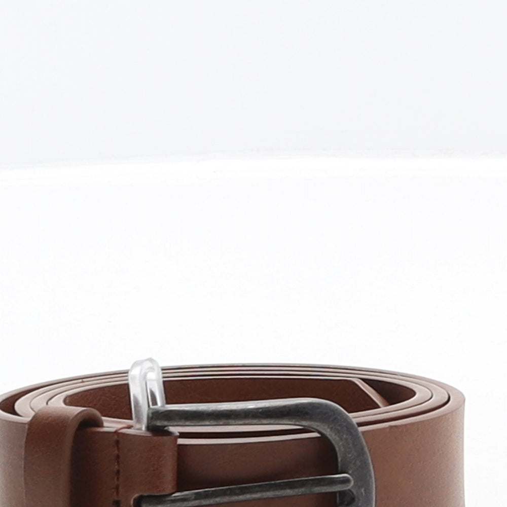ASOS Womens Brown Solid Polyester Basic Belt Belt Size M