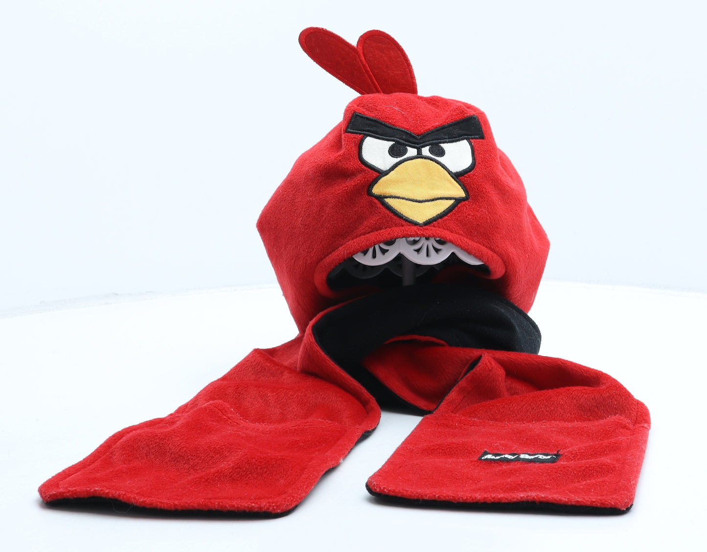 George Boys Red Polyester Beanie One Size - Angry Birds. With Mittens