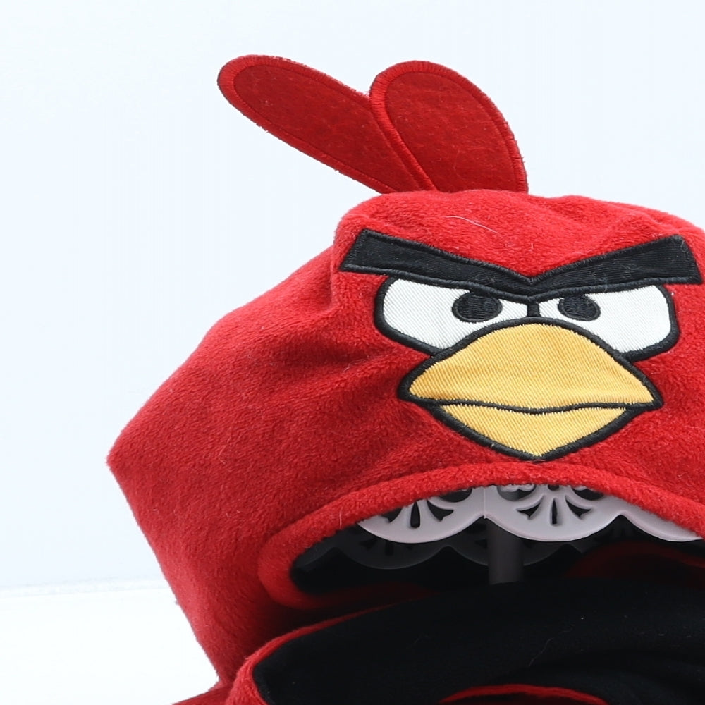 George Boys Red Polyester Beanie One Size - Angry Birds. With Mittens