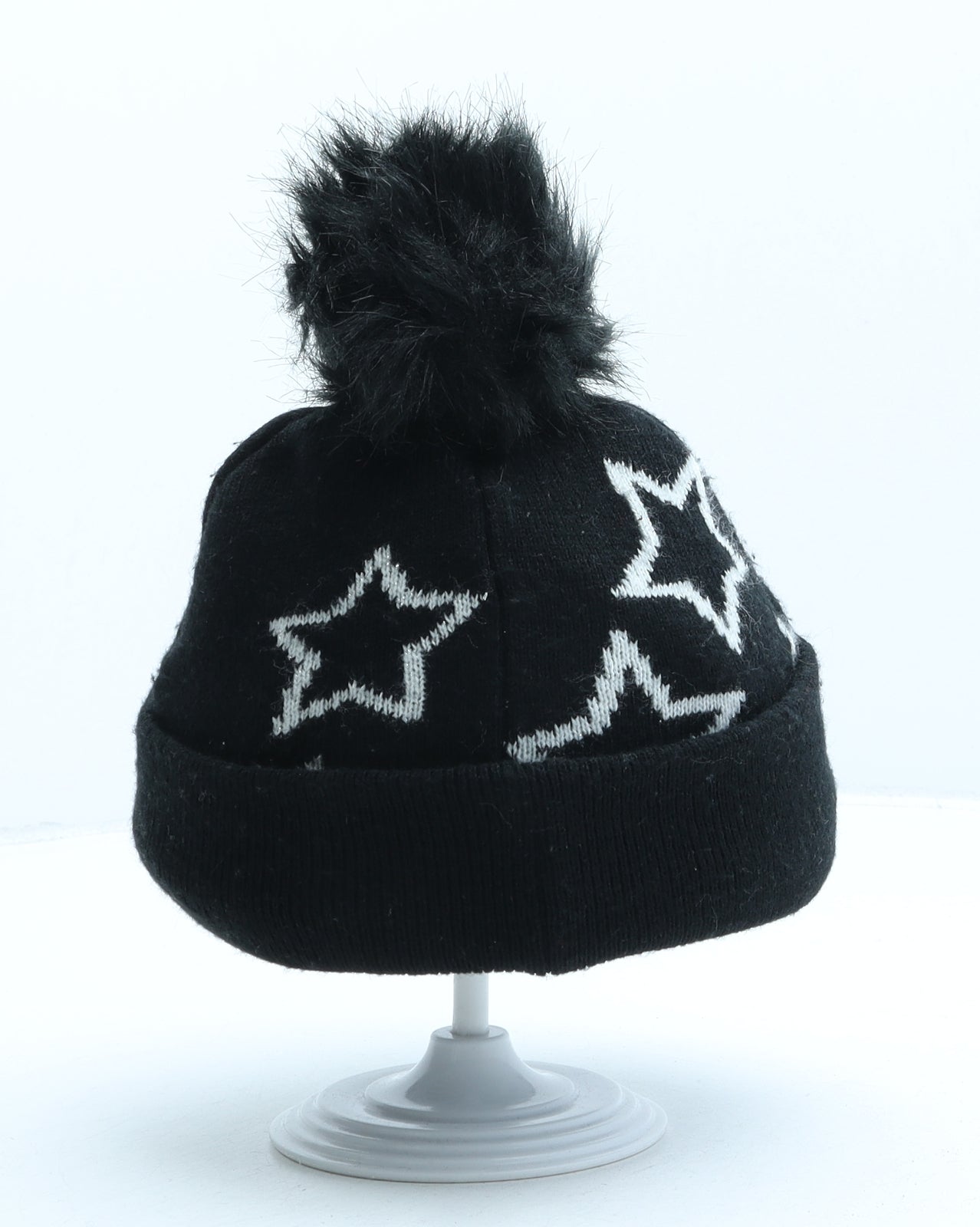 George Boys Black Geometric Acrylic Bobble Hat One Size - Star Wars