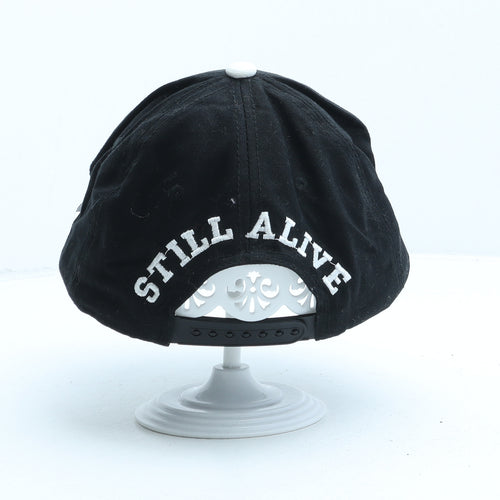 Preworn Boys Black Geometric Cotton Snapback One Size - Panda