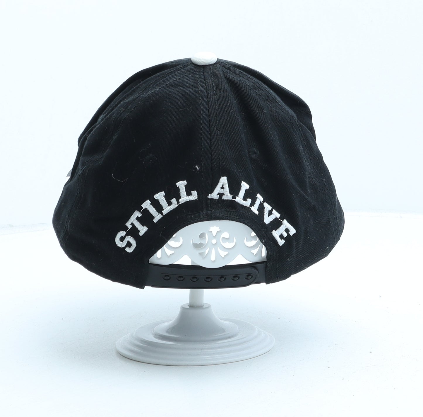 Preworn Boys Black Geometric Cotton Snapback One Size - Panda