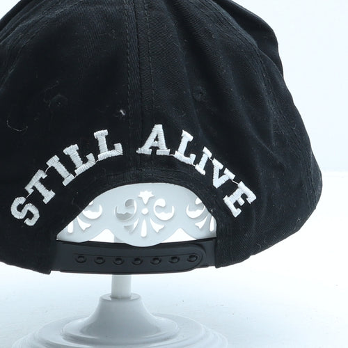 Preworn Boys Black Geometric Cotton Snapback One Size - Panda