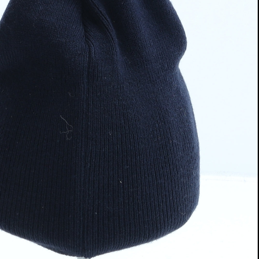 H&M Girls Blue Acrylic Beanie One Size - Butterfly