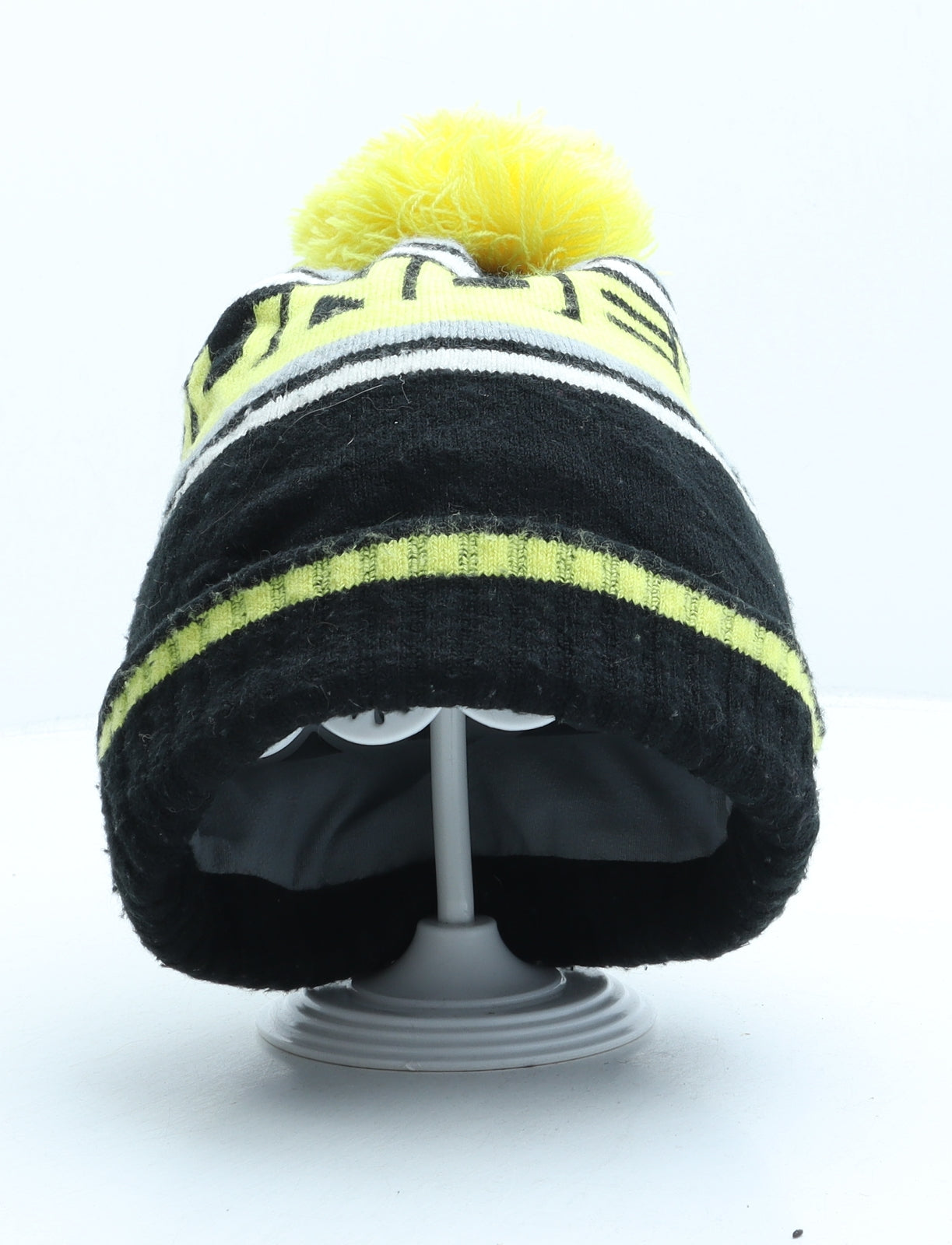 Under armour Mens Black Striped Acrylic Beanie One Size
