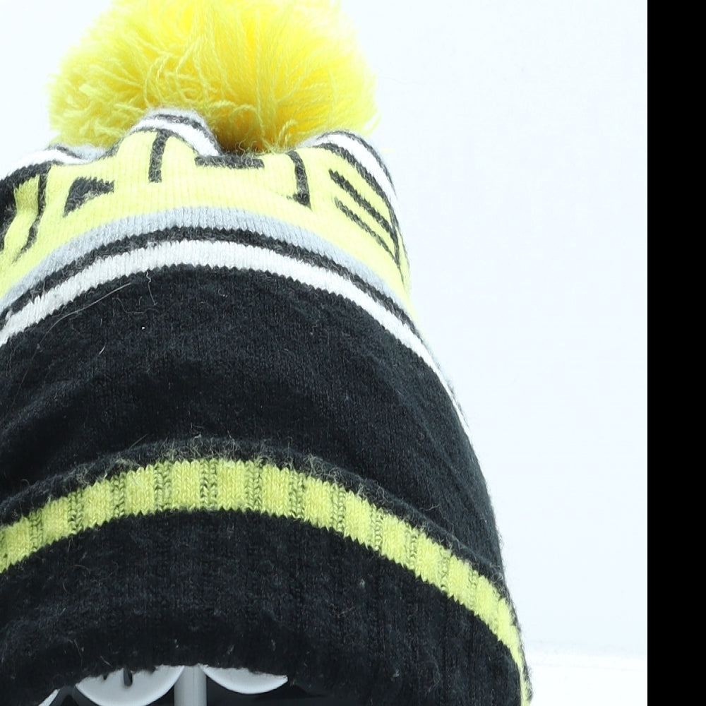 Under armour Mens Black Striped Acrylic Beanie One Size