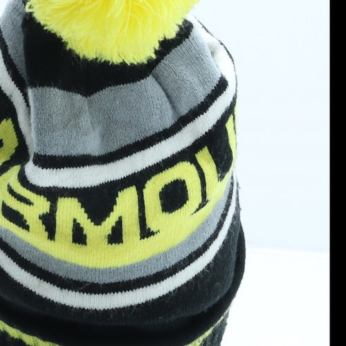 Under armour Mens Black Striped Acrylic Beanie One Size