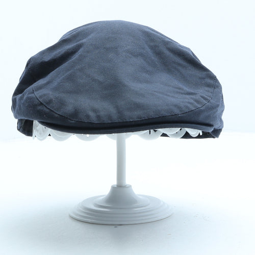 P.G. Field Mens Blue Cotton Flat Cap Size M - Wax Coated