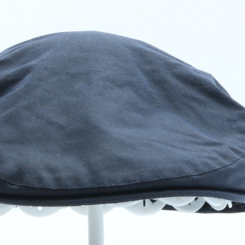 P.G. Field Mens Blue Cotton Flat Cap Size M - Wax Coated