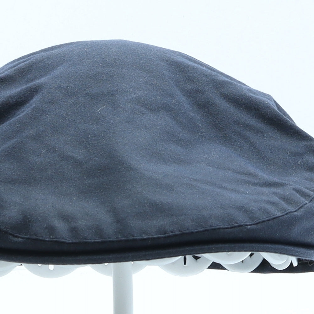 P.G. Field Mens Blue Cotton Flat Cap Size M - Wax Coated