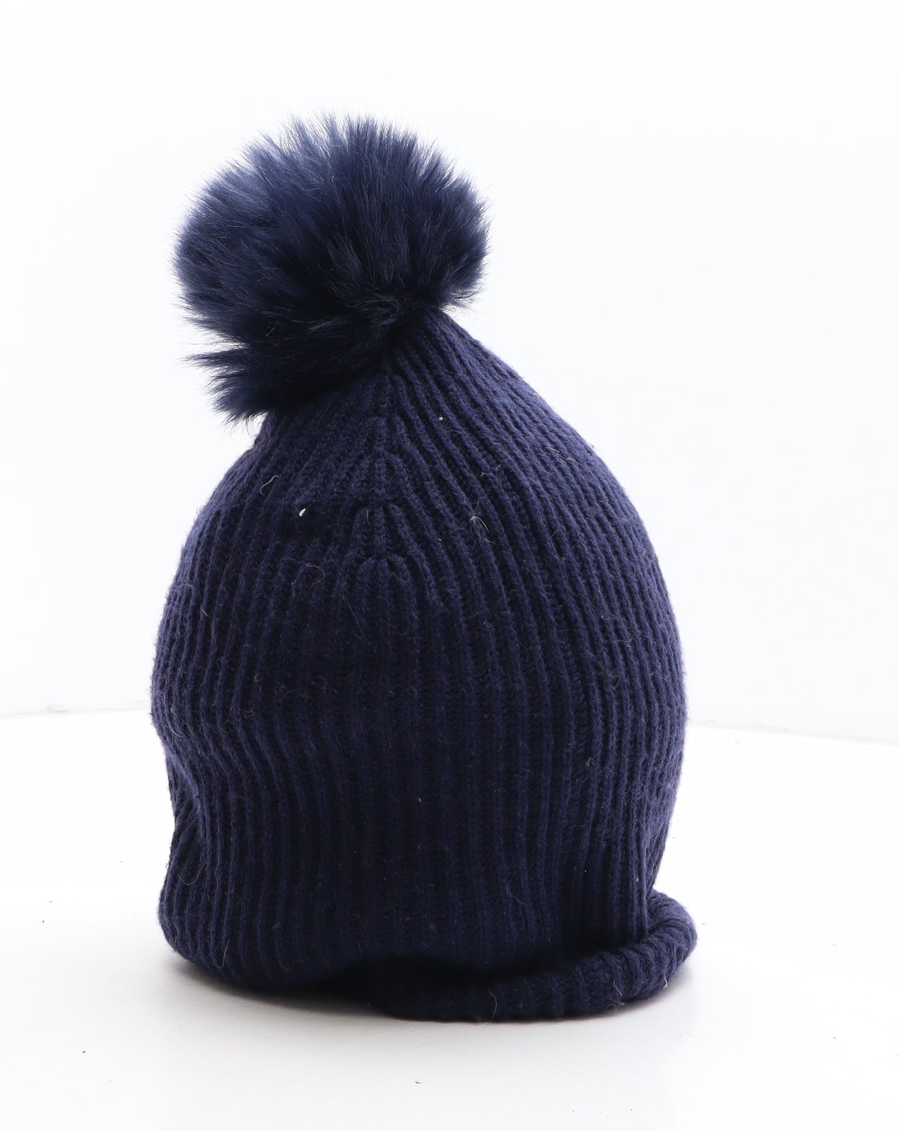 Gap Womens Blue Cotton Bobble Hat One Size