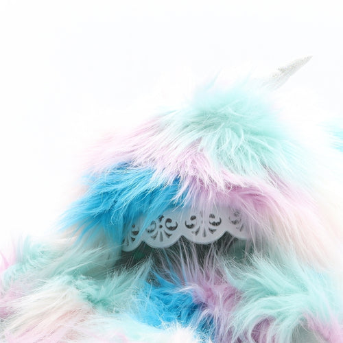 Blue Zoo Girls Multicoloured Acrylic Bonnet One Size - Unicorn hat and scarf