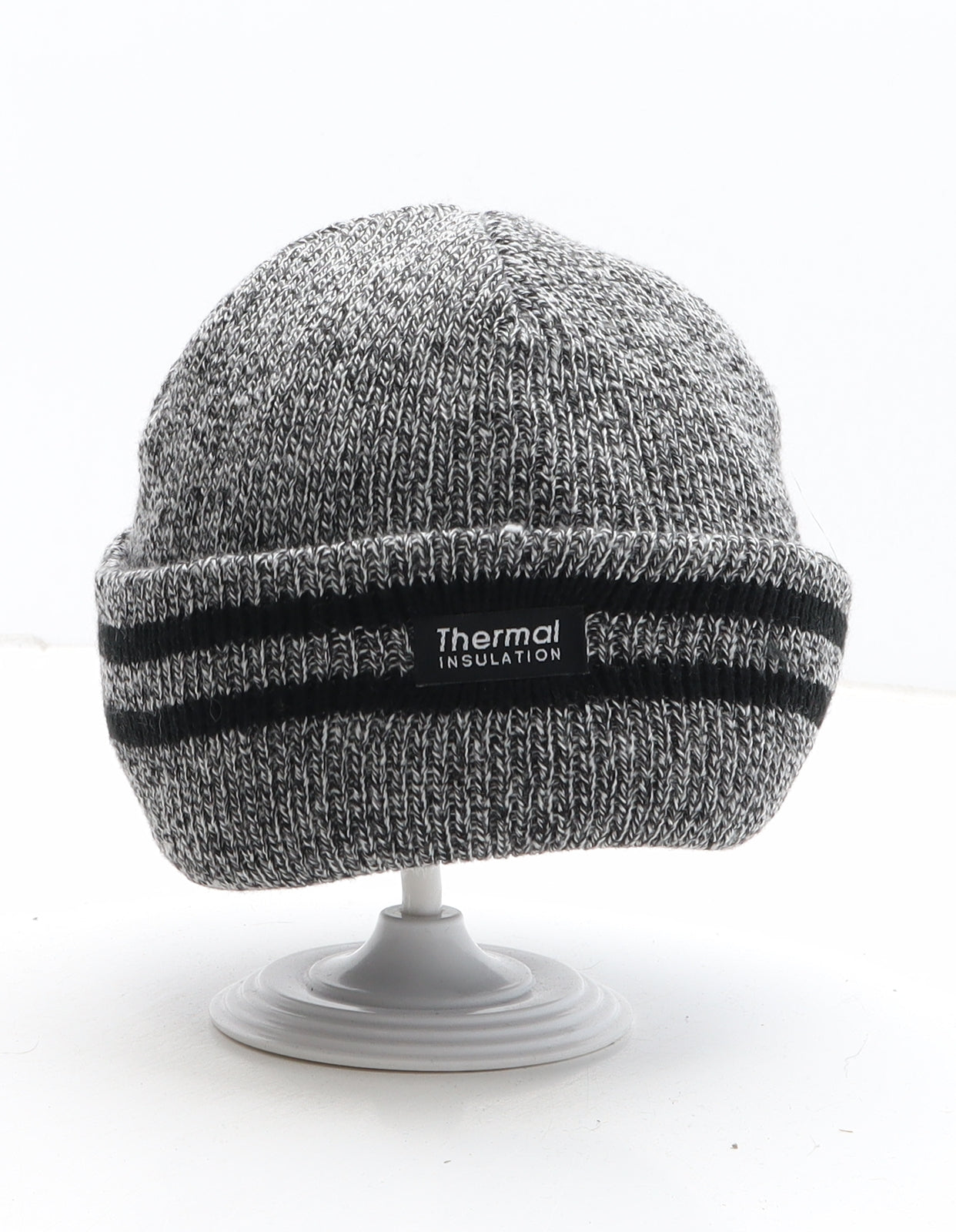 Pep&Co Mens Grey Acrylic Beanie One Size