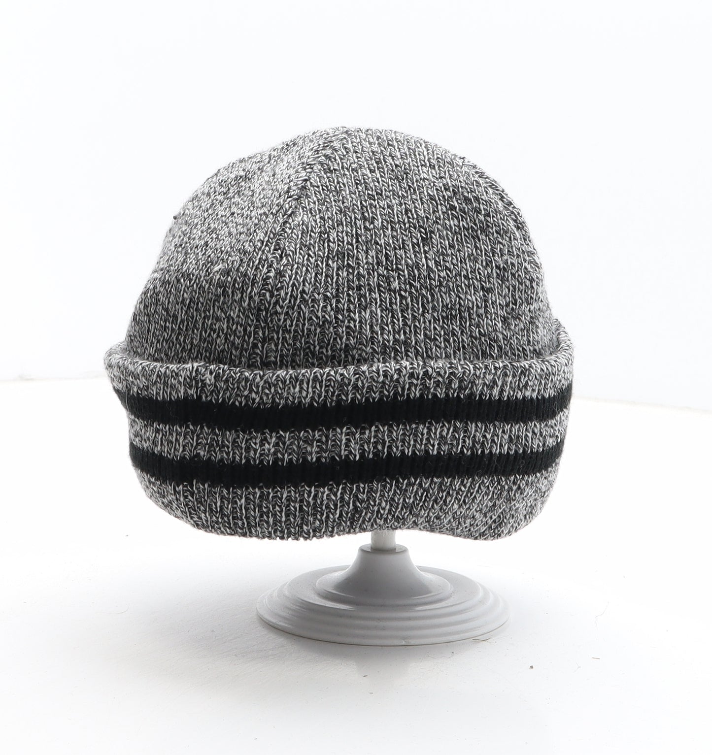 Pep&Co Mens Grey Acrylic Beanie One Size
