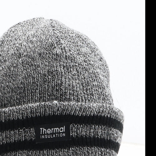 Pep&Co Mens Grey Acrylic Beanie One Size