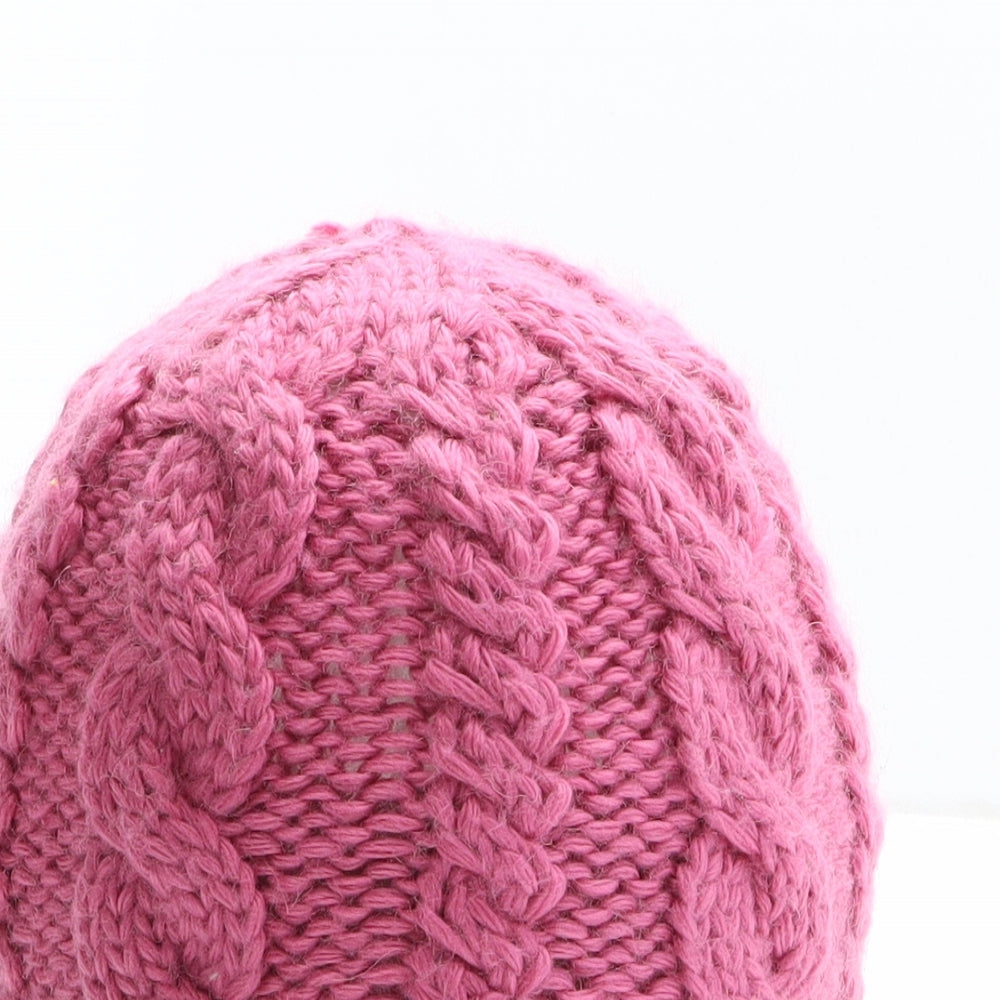 The North Face Womens Pink Wool Beanie One Size - Unisex