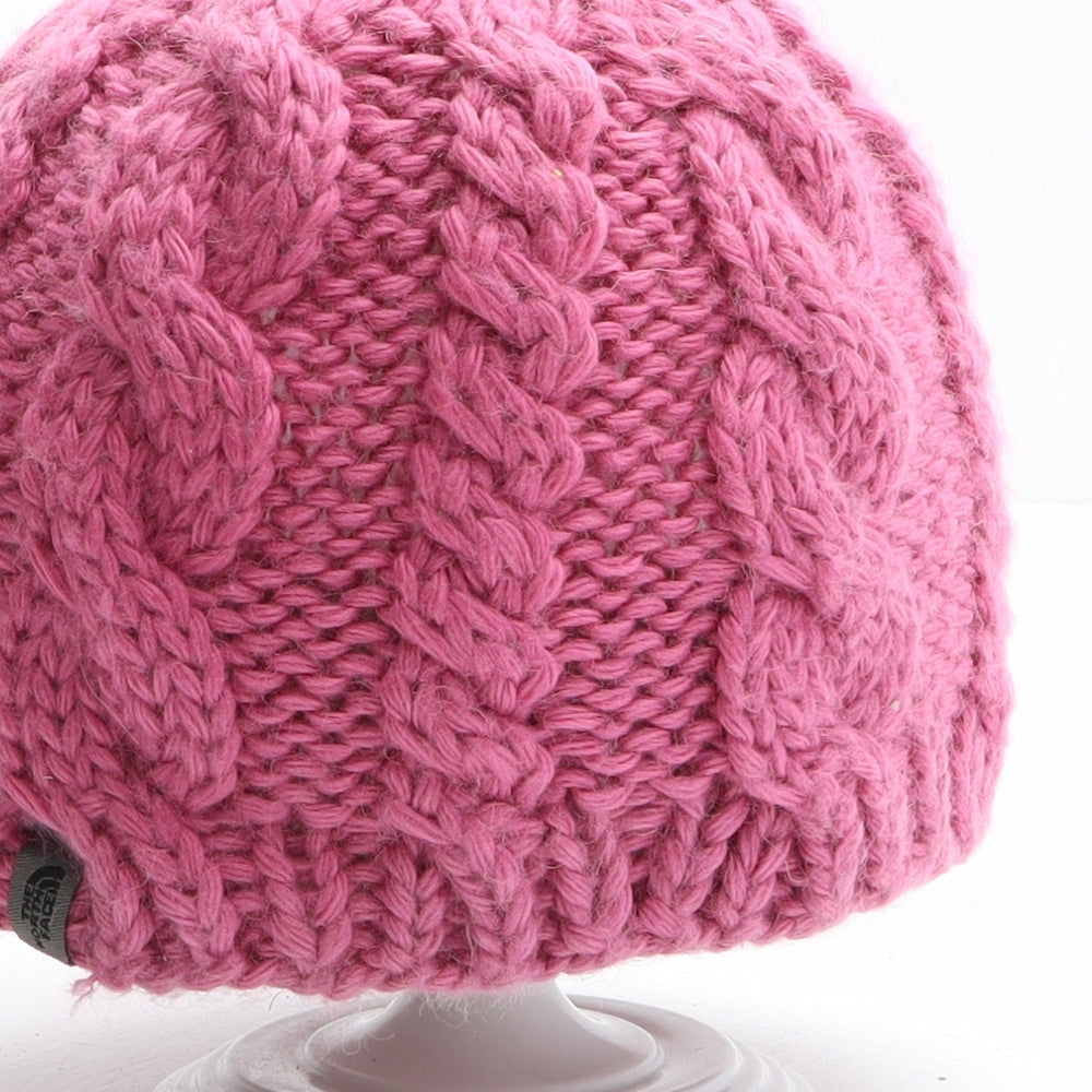 The North Face Womens Pink Wool Beanie One Size - Unisex