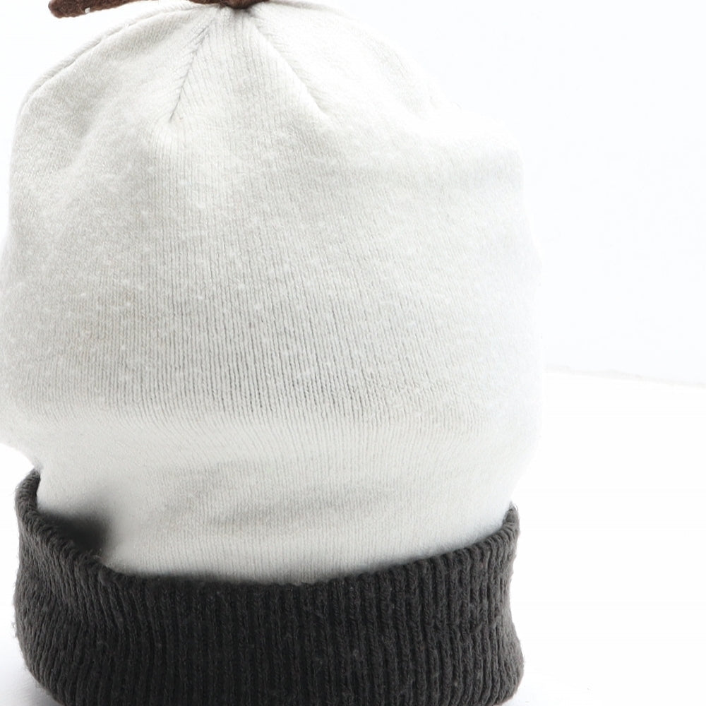 Disney Boys White Colourblock Acrylic Beanie One Size - Frozen Olaf