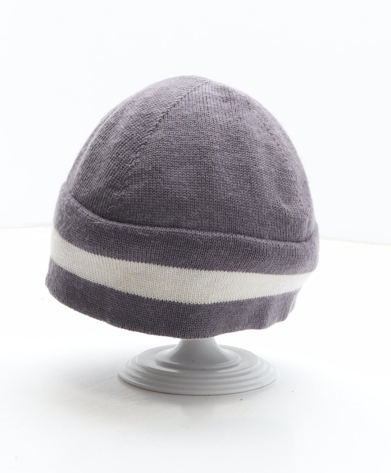 Icebreaker Mens Green Striped Wool Beanie One Size