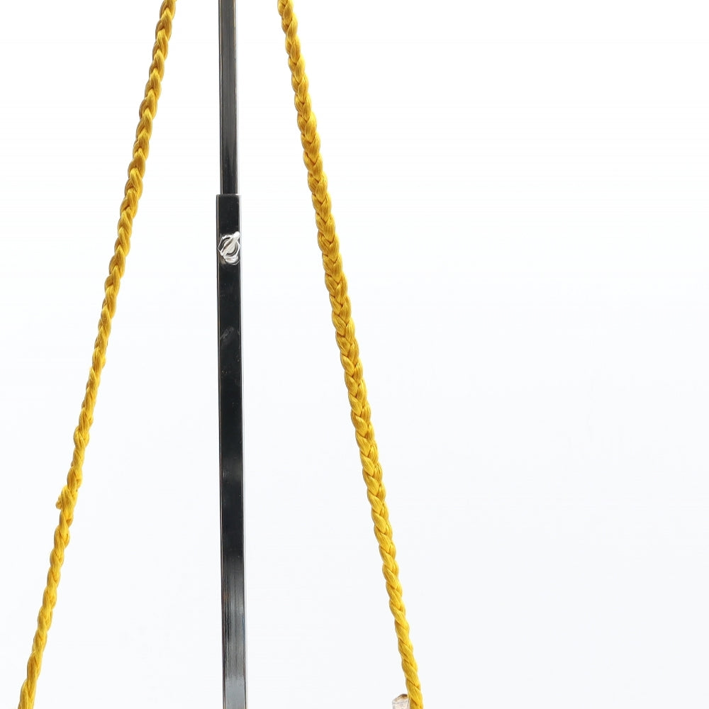 Miss Selfridge Womens Yellow Geometric Polyester Crossbody Size Small