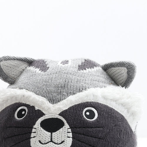Preworn Boys Grey Acrylic Beanie Size S - Racoon Detail