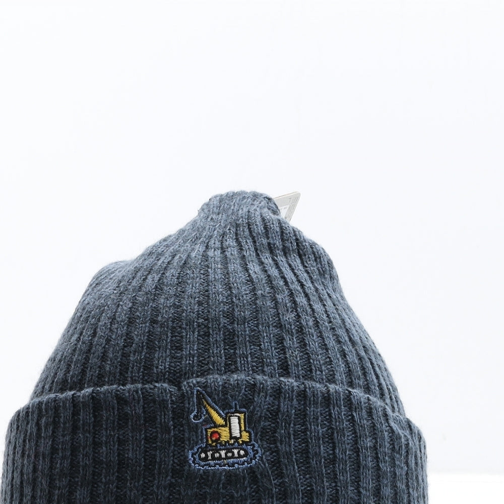 NEXT Boys Blue Acrylic Beanie Size S - Tractor Detail