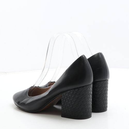 NEXT Womens Black Leather Court Heel UK 5 38