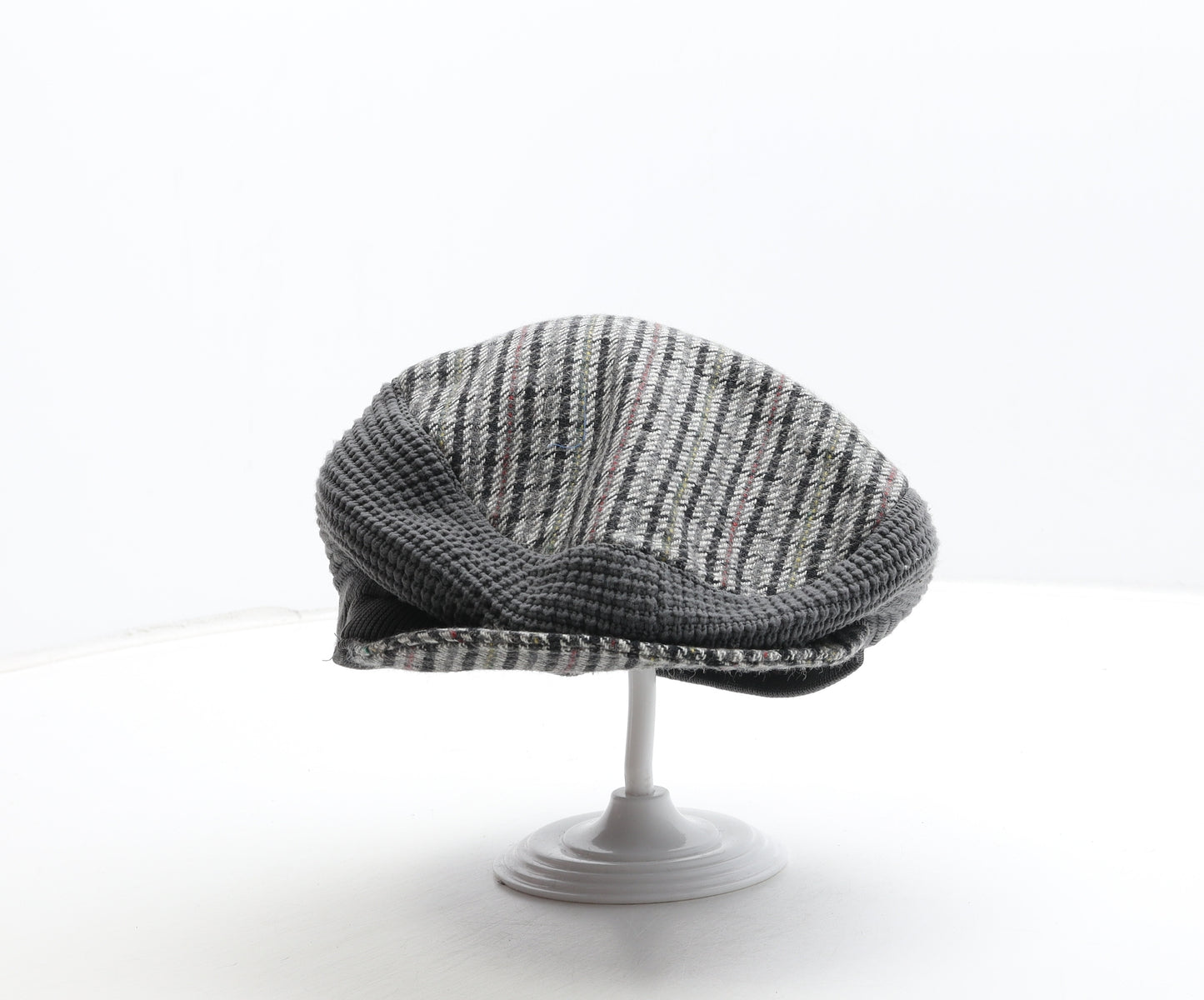 Thinsulate Mens Grey Geometric Wool Flat Cap One Size