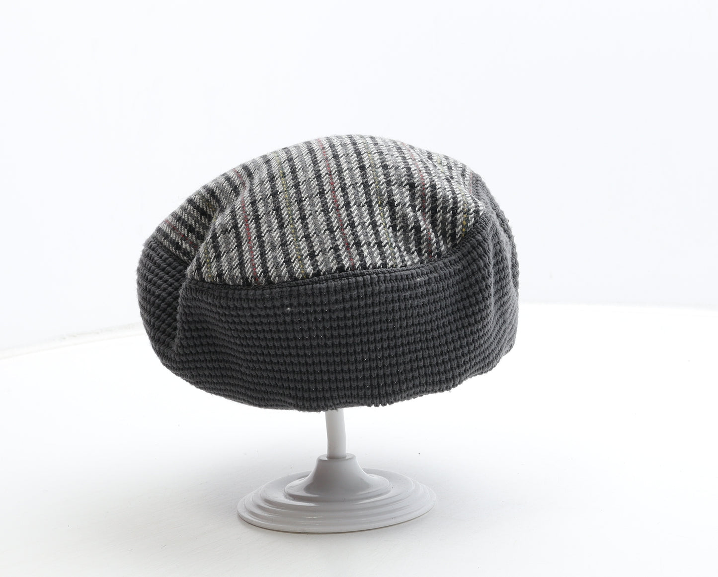 Thinsulate Mens Grey Geometric Wool Flat Cap One Size