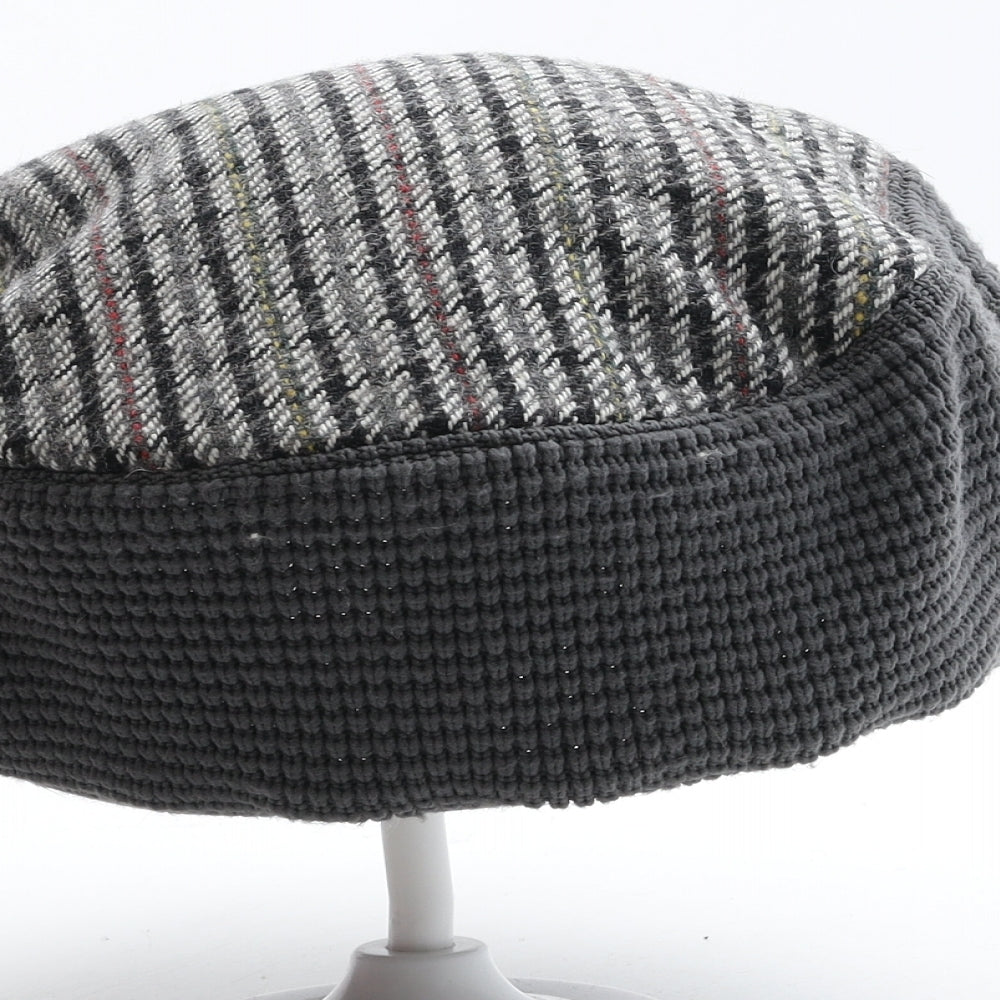 Thinsulate Mens Grey Geometric Wool Flat Cap One Size