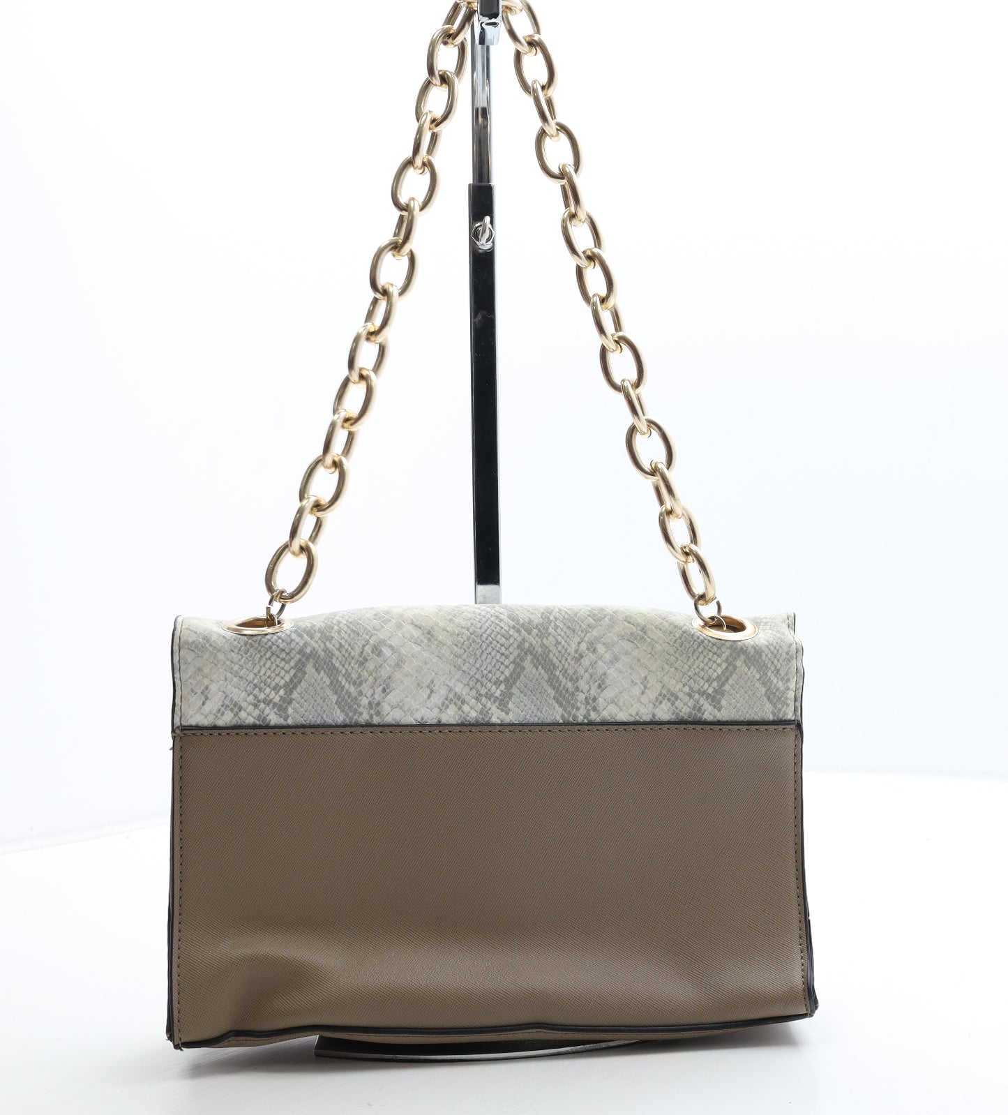 New Look Womens Multicoloured Animal Print Polyurethane Shoulder Bag Size Medium - Snake Skin Print