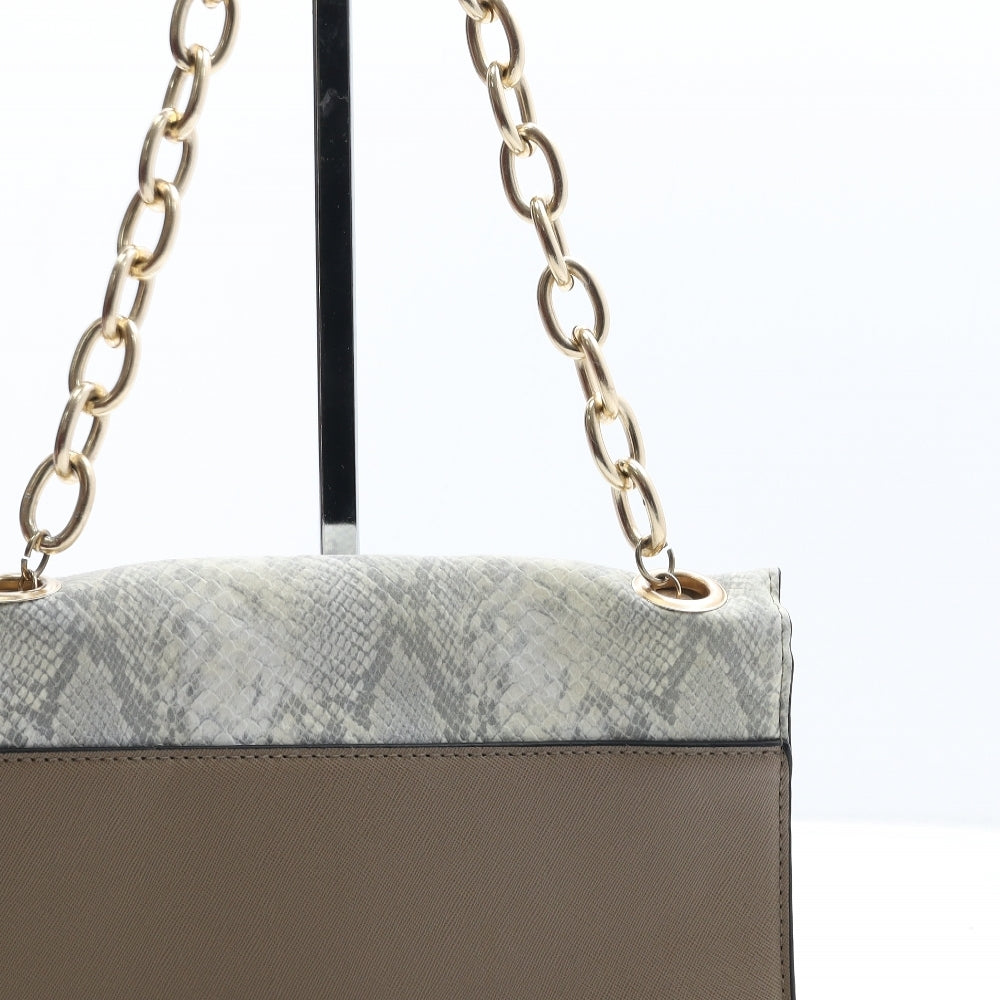 New Look Womens Multicoloured Animal Print Polyurethane Shoulder Bag Size Medium - Snake Skin Print
