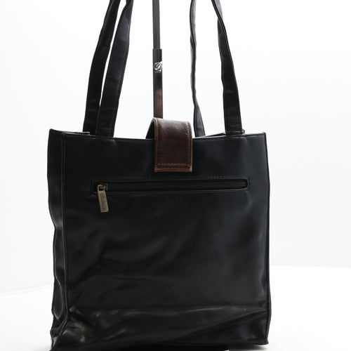 Jane Shilton Womens Black Leather Top Handle Bag Size Medium - Clubhouse