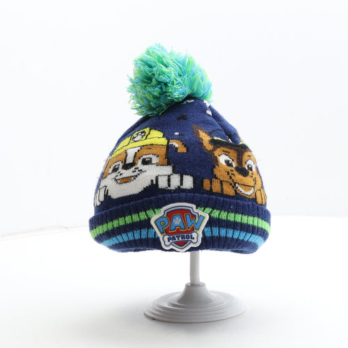 George Boys Blue Acrylic Bobble Hat Size S - Paw Patrol