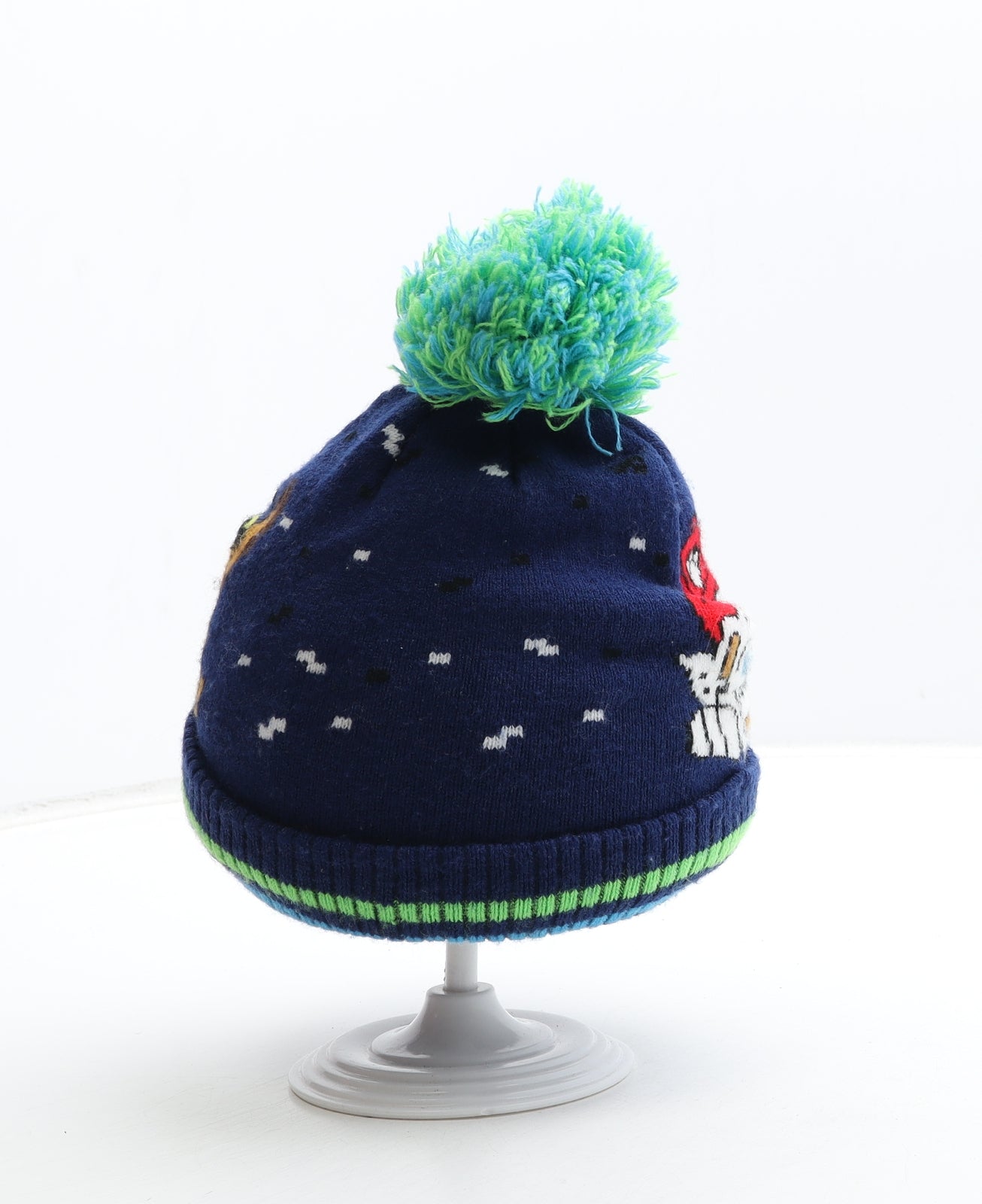 George Boys Blue Acrylic Bobble Hat Size S - Paw Patrol