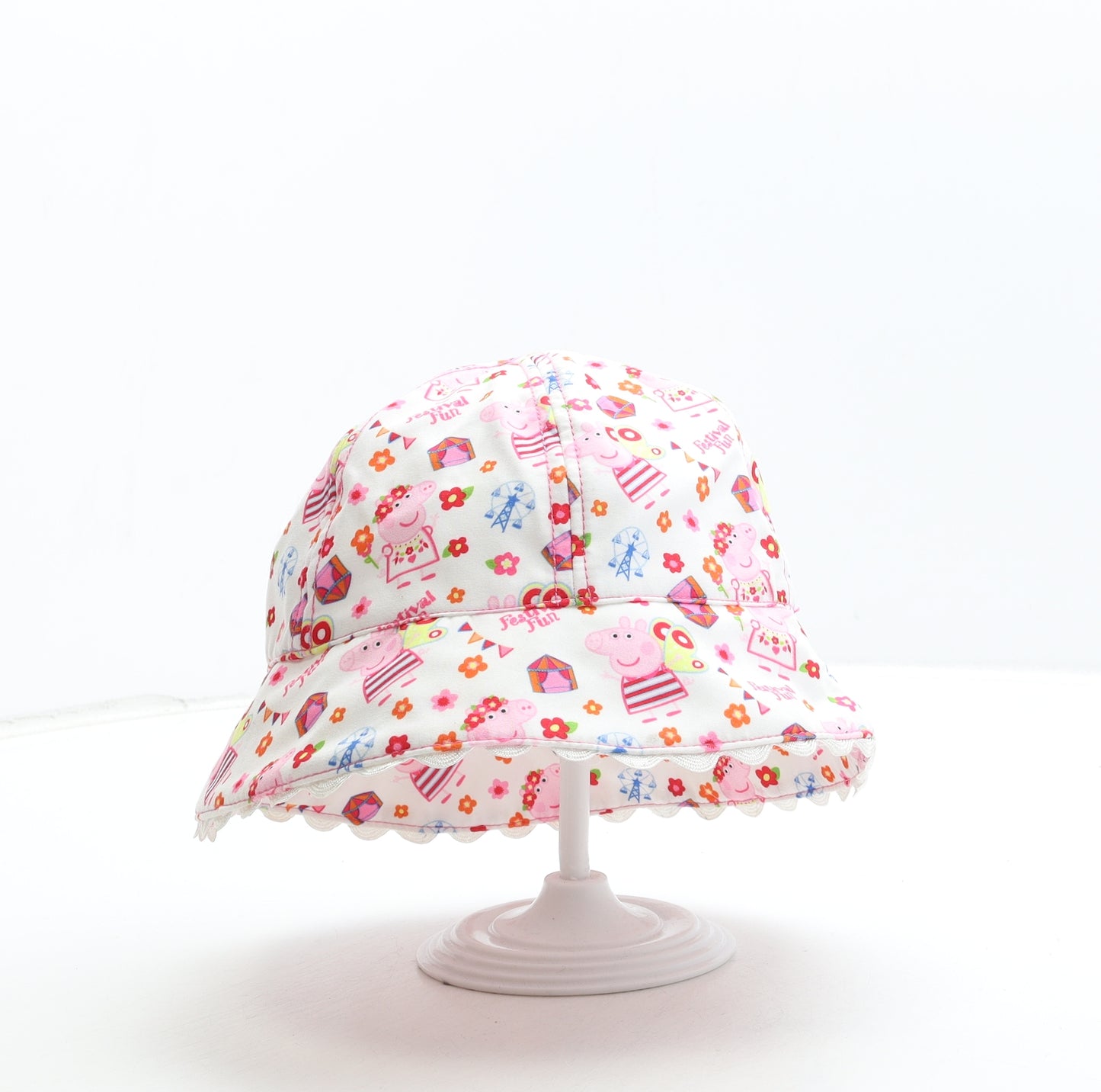 Peppa Pig Girls Multicoloured Polyester Sun Hat Size S - Peppa Pig Festival Fun