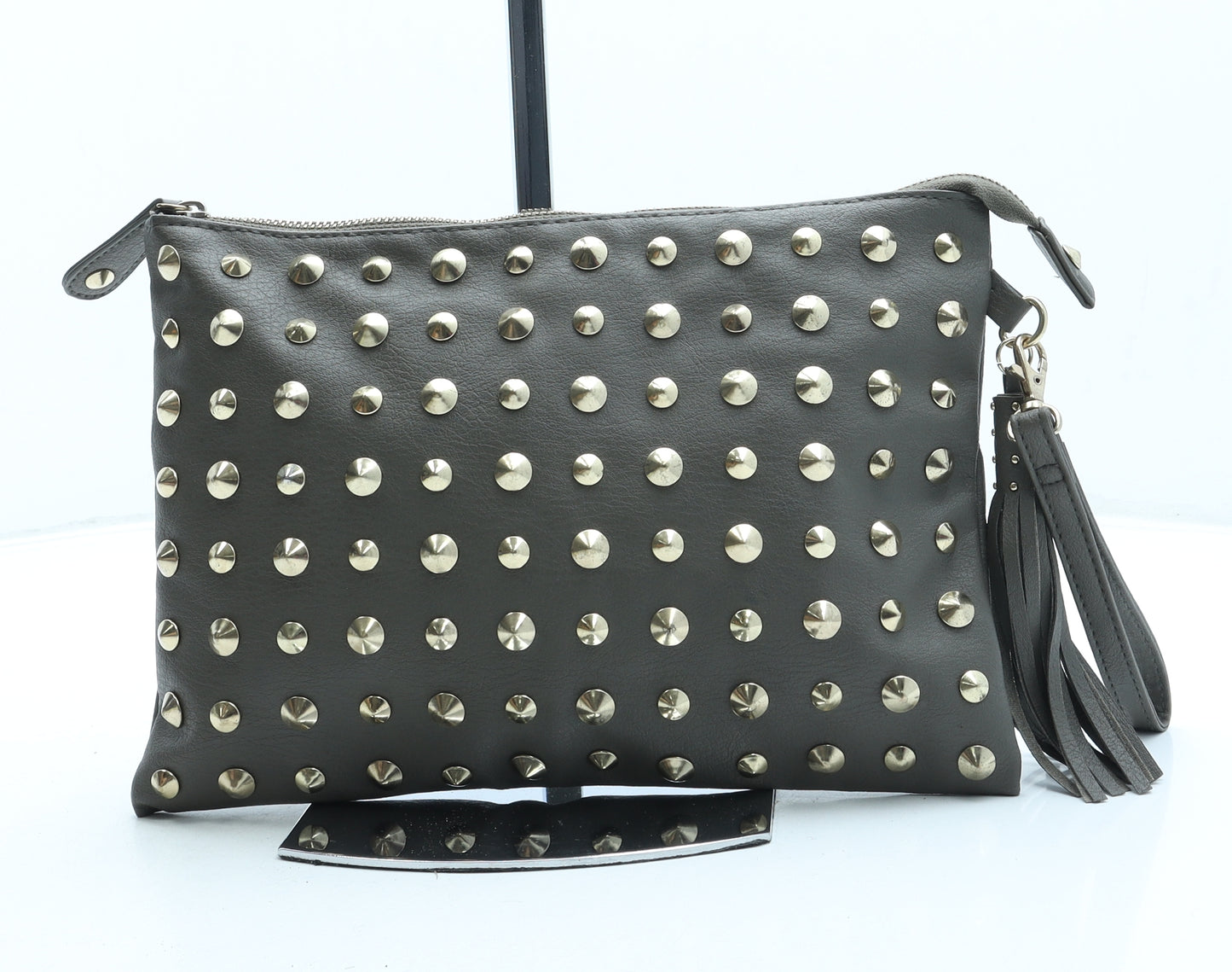 Atmosphere Womens Green Leather Clutch Size Small