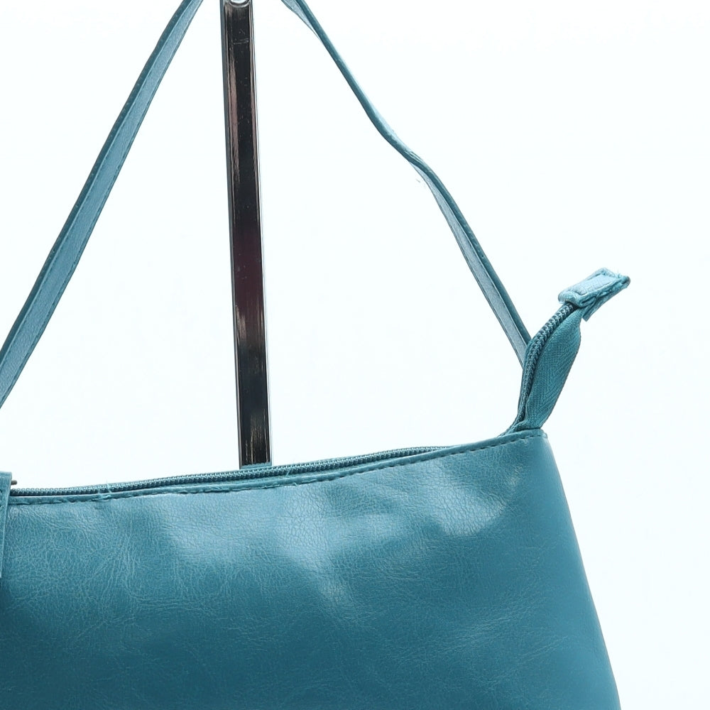 George Womens Green Faux Leather Shoulder Bag Size Small