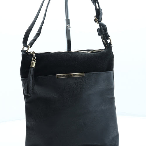 Peacocks Womens Black Leather Crossbody Size Small