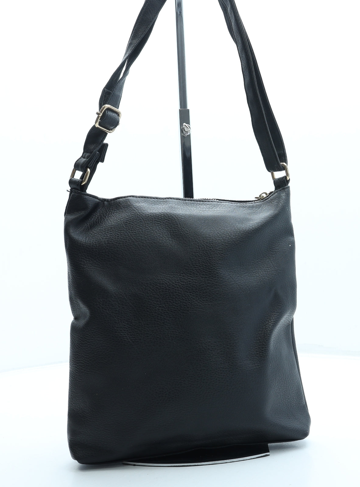 Peacocks Womens Black Leather Crossbody Size Small