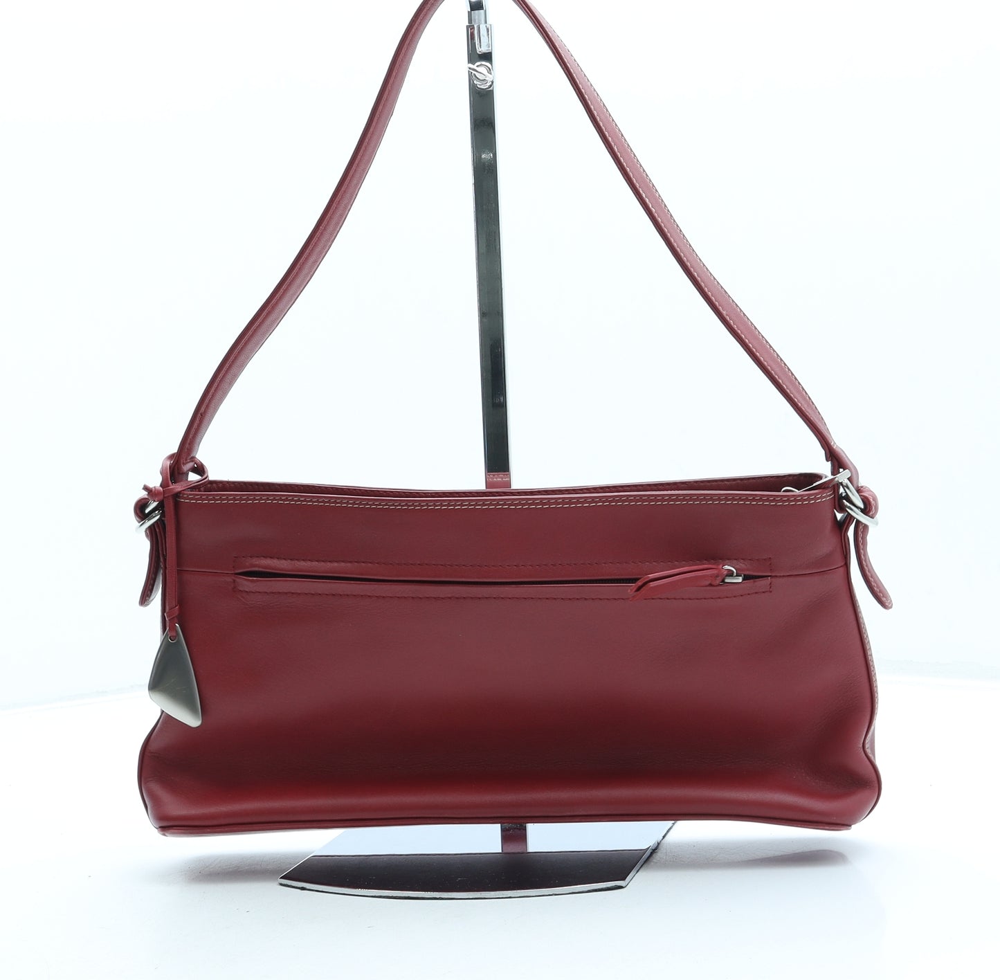 Tula Womens Red Leather Shoulder Bag Size Small