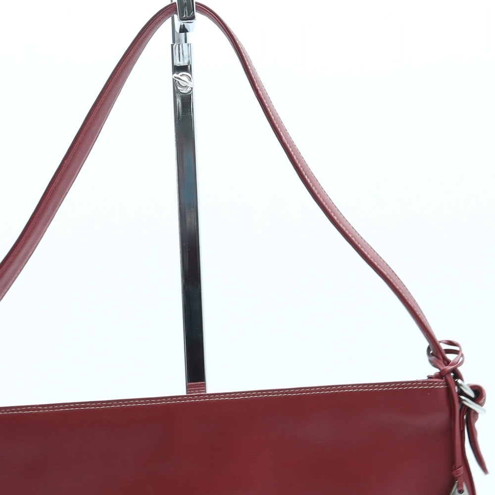Tula Womens Red Leather Shoulder Bag Size Small