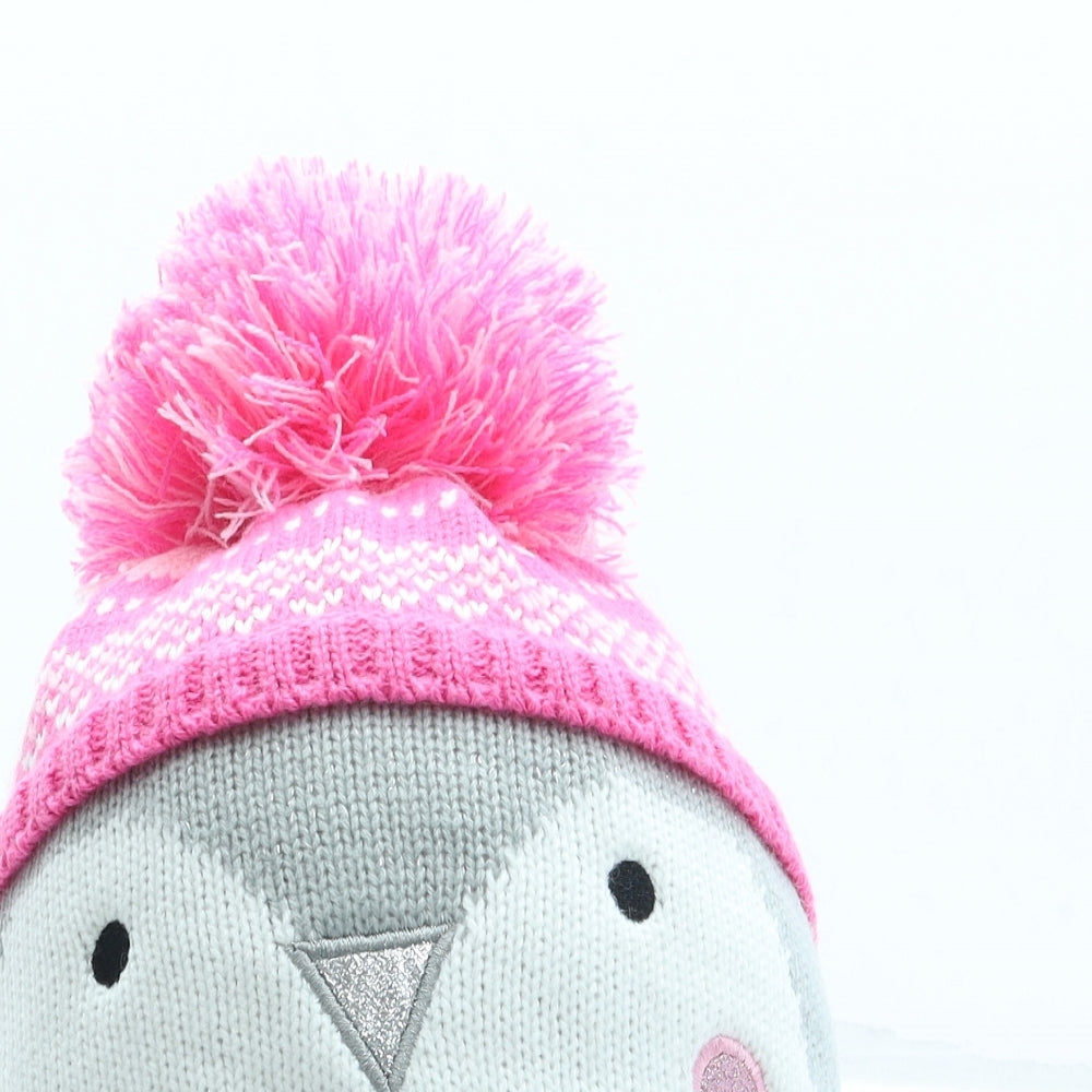 TU Girls Pink Acrylic Bonnet One Size - Penguin