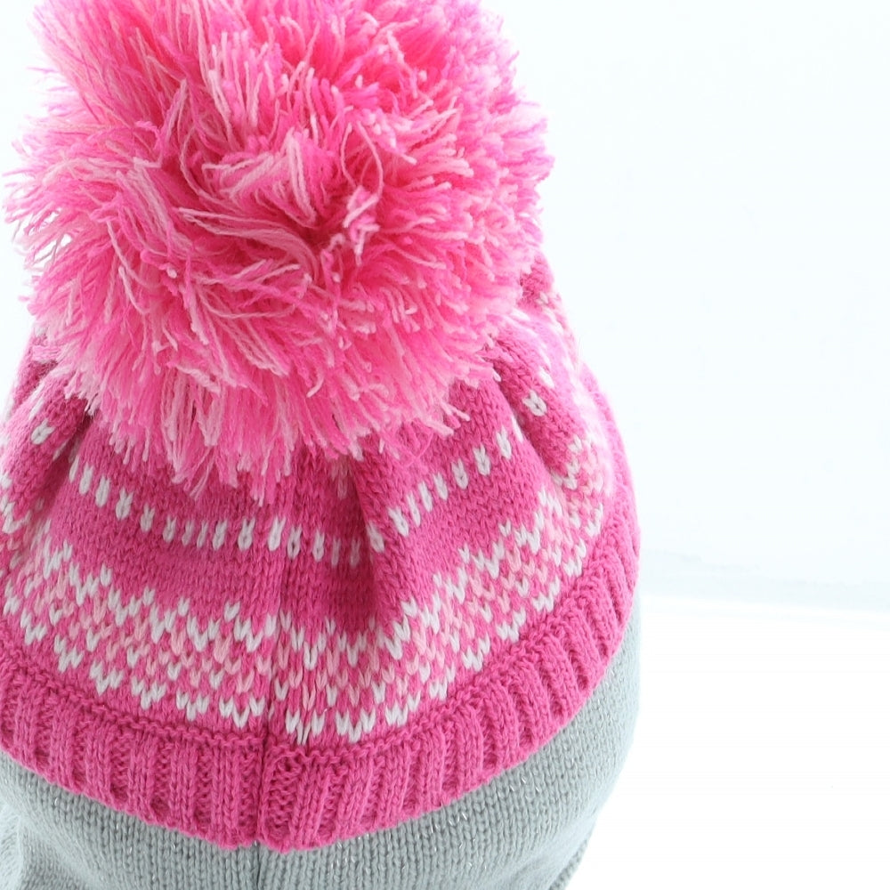 TU Girls Pink Acrylic Bonnet One Size - Penguin
