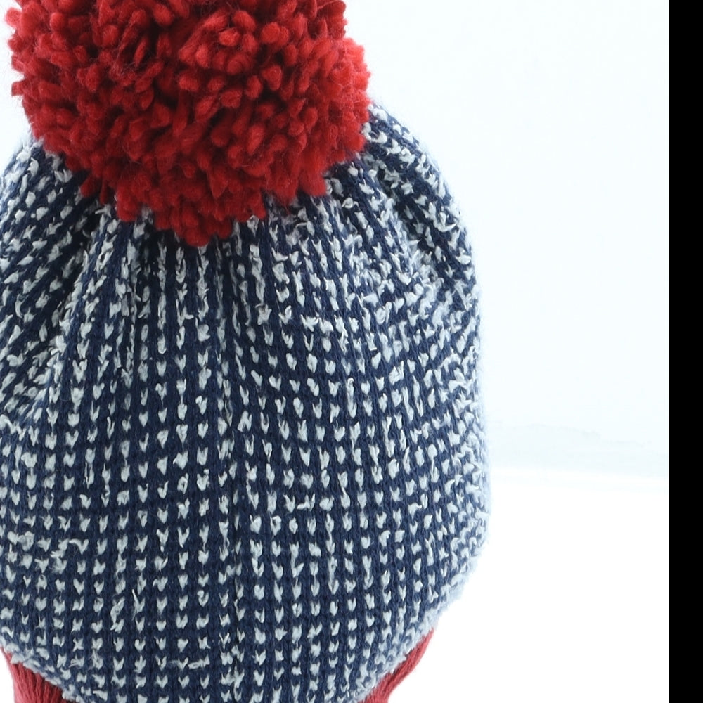 Preworn Mens Blue Acrylic Beanie One Size - Penguin