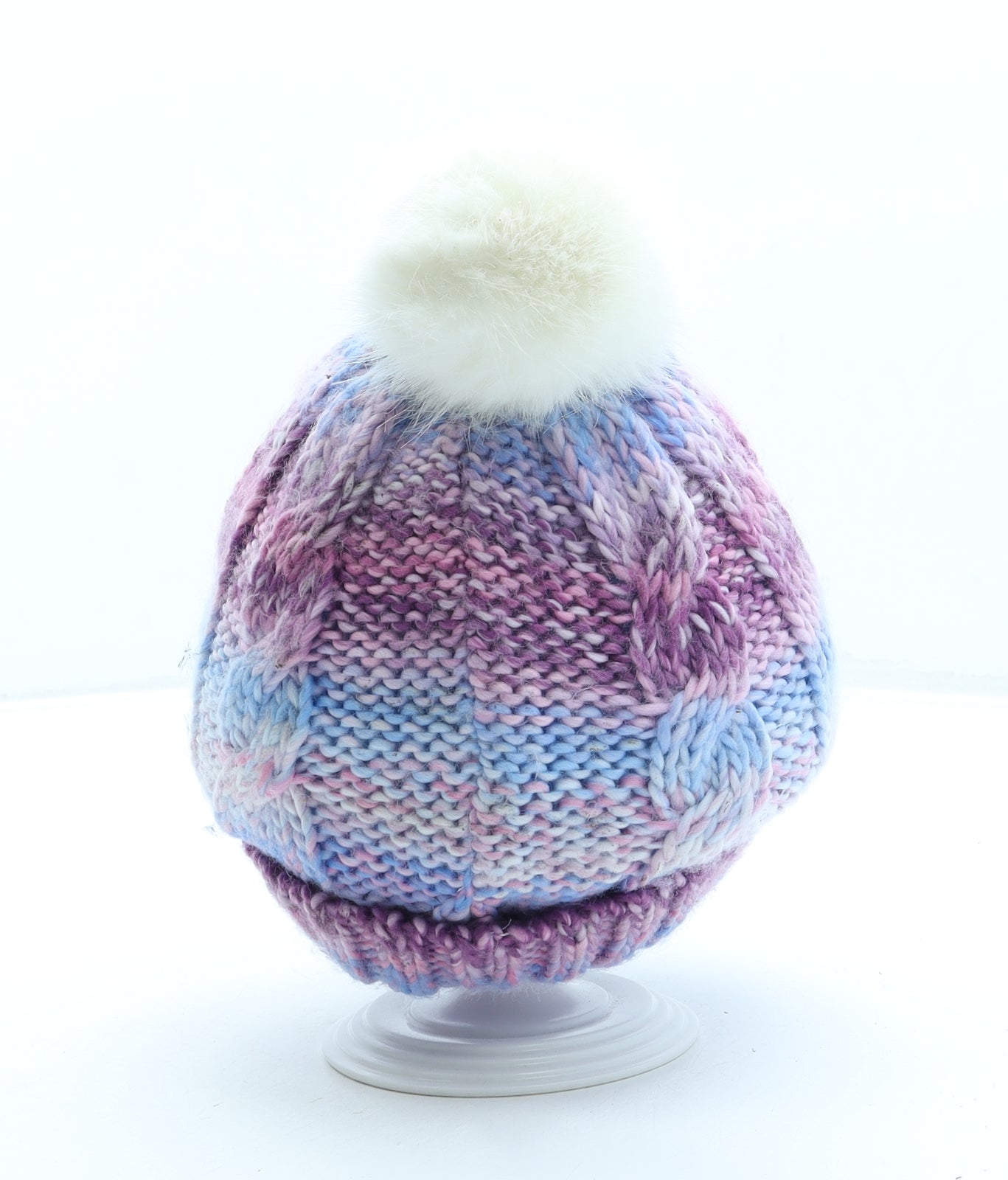 George Girls Purple Acrylic Bobble Hat One Size - Frozen
