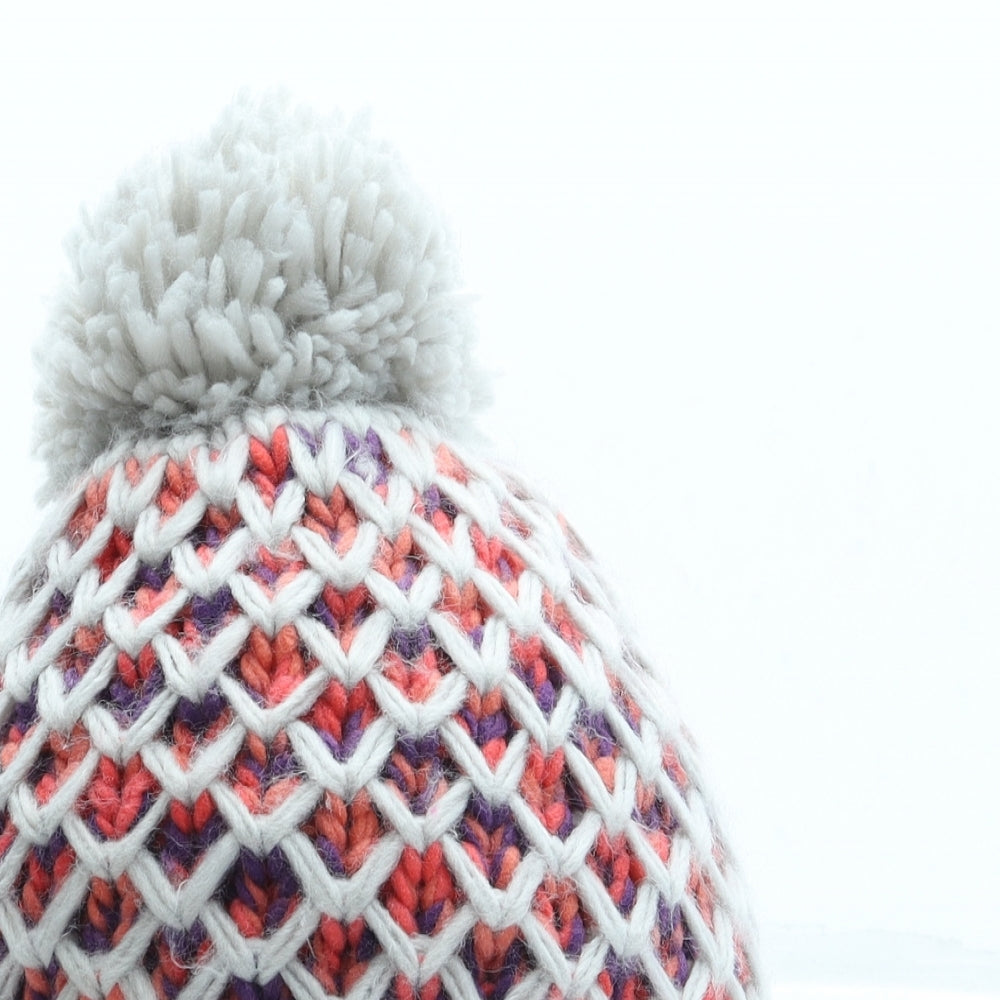 Crivit Womens Grey Acrylic Bobble Hat One Size - Pom Pom