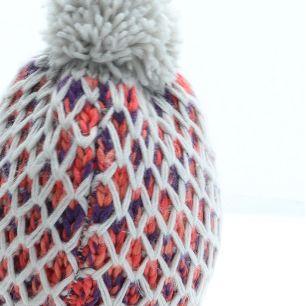 Crivit Womens Grey Acrylic Bobble Hat One Size - Pom Pom