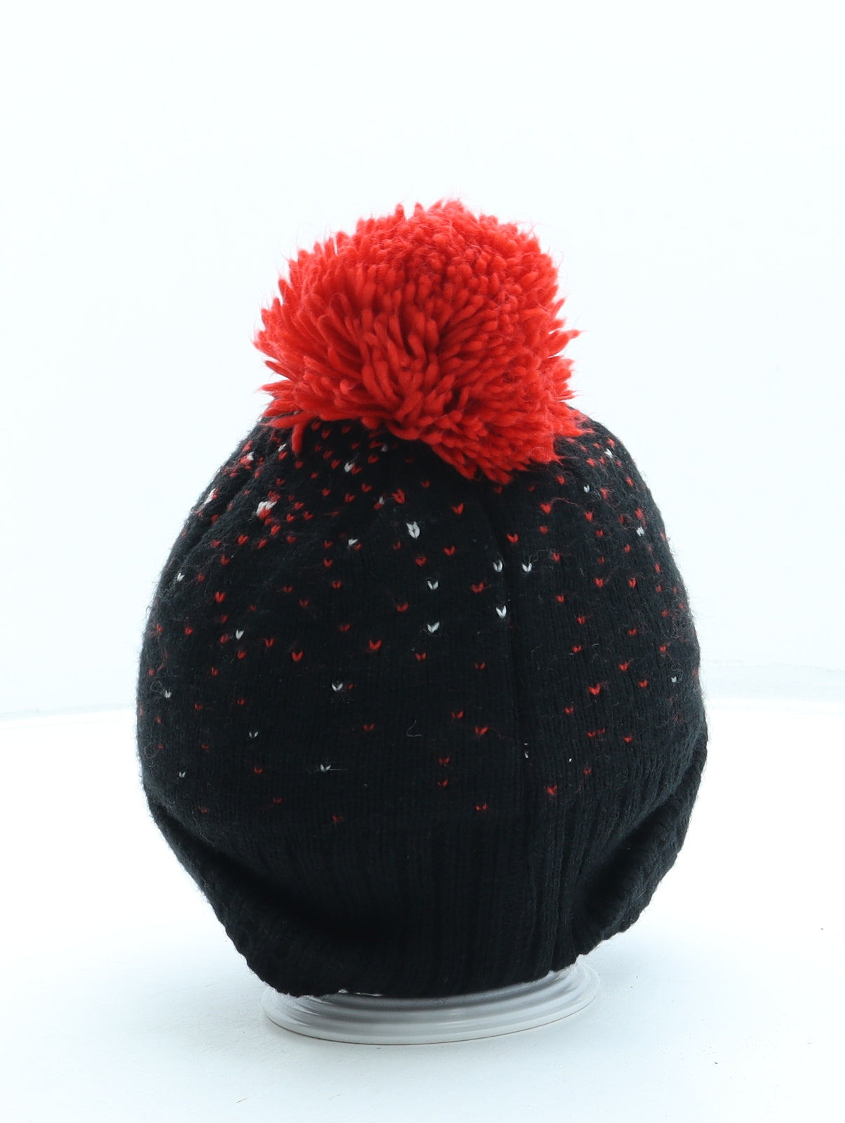 George Boys Black Acrylic Bobble Hat One Size - Spiderman