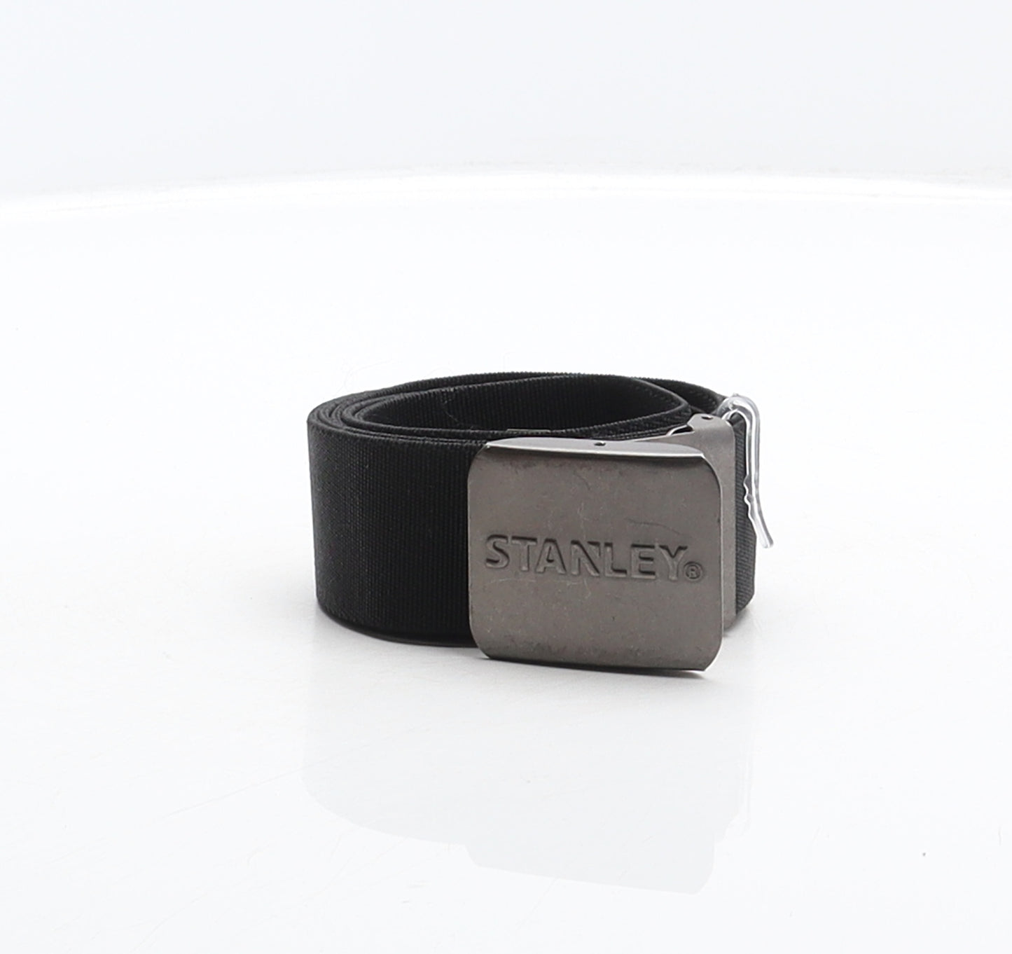Stanley Mens Black Solid Elastane Ratchet Belt Belt One Size